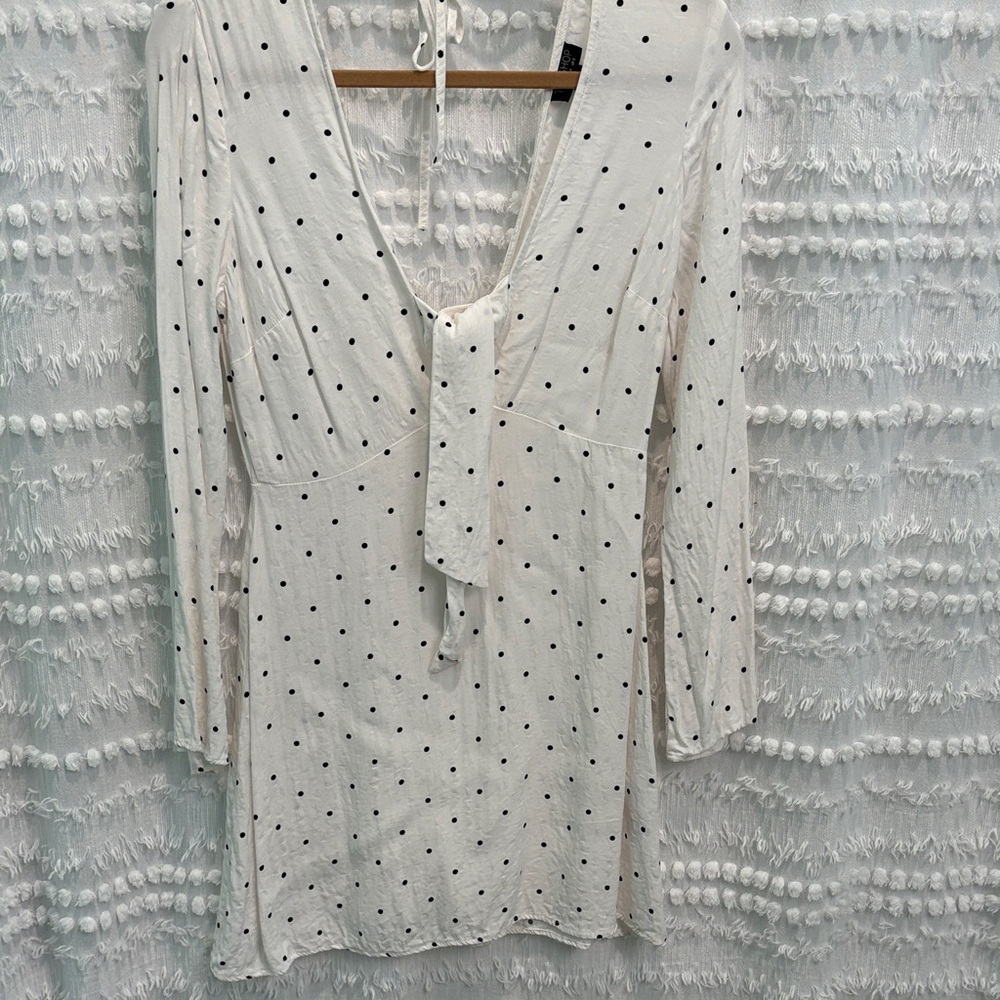 Topshop White Dress with Black Accents